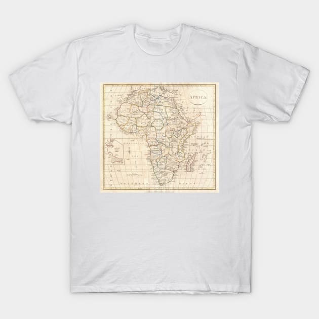 Vintage Map of Africa (1799) T-Shirt by Bravuramedia